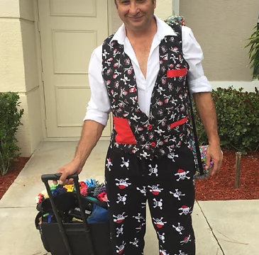 gentleman with holiday clothing